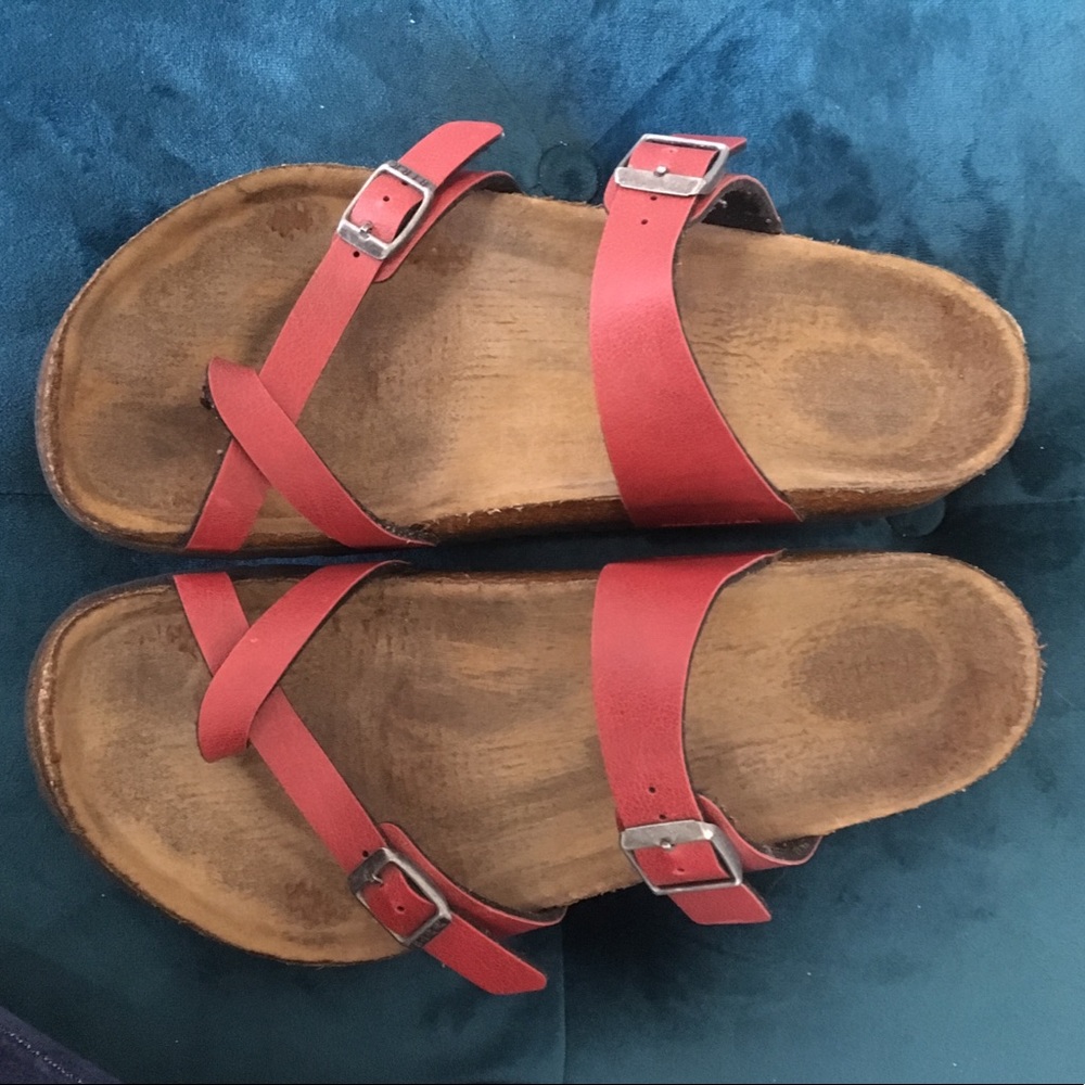 RED BIRKENSTOCKS